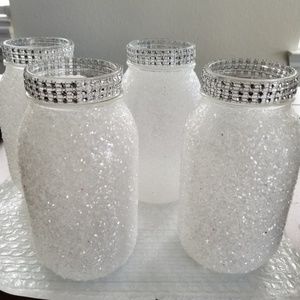 New Glitter mason jar set